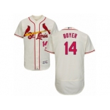 Men's Majestic St. Louis Cardinals #14 Ken Boyer Cream Flexbase Authentic Collection MLB Jersey