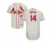 Men's Majestic St. Louis Cardinals #14 Ken Boyer Cream Flexbase Authentic Collection MLB Jersey