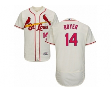 Men's Majestic St. Louis Cardinals #14 Ken Boyer Cream Flexbase Authentic Collection MLB Jersey