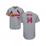 Men's Majestic St. Louis Cardinals #14 Ken Boyer Grey Flexbase Authentic Collection MLB Jersey