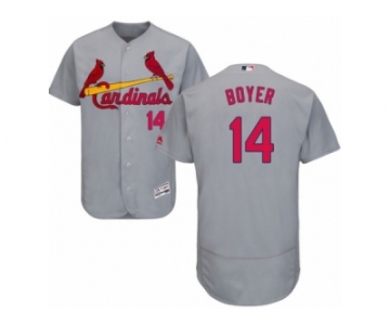 Men's Majestic St. Louis Cardinals #14 Ken Boyer Grey Flexbase Authentic Collection MLB Jersey