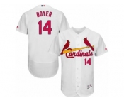 Men's Majestic St. Louis Cardinals #14 Ken Boyer White Flexbase Authentic Collection MLB Jersey