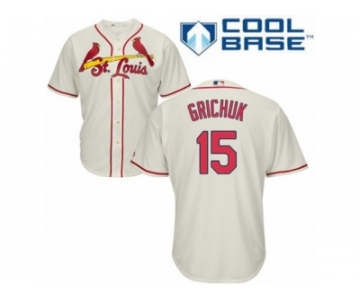 Men's Majestic St. Louis Cardinals #15 Randal Grichuk Authentic Cream Alternate Cool Base MLB Jersey