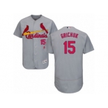 Men's Majestic St. Louis Cardinals #15 Randal Grichuk Grey Flexbase Authentic Collection MLB Jersey