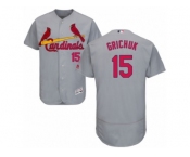 Men's Majestic St. Louis Cardinals #15 Randal Grichuk Grey Flexbase Authentic Collection MLB Jersey