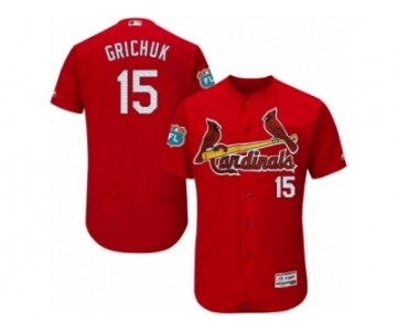 Men's Majestic St. Louis Cardinals #15 Randal Grichuk Red Flexbase Authentic Collection MLB Jersey