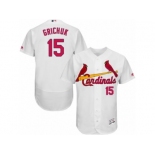 Men's Majestic St. Louis Cardinals #15 Randal Grichuk White Flexbase Authentic Collection MLB Jersey