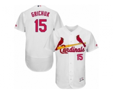 Men's Majestic St. Louis Cardinals #15 Randal Grichuk White Flexbase Authentic Collection MLB Jersey