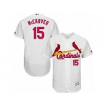 Men's Majestic St. Louis Cardinals #15 Tim McCarver White Flexbase Authentic Collection MLB Jersey