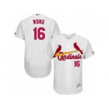 Men's Majestic St. Louis Cardinals #16 Kolten Wong White Flexbase Authentic Collection MLB Jersey