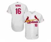 Men's Majestic St. Louis Cardinals #16 Kolten Wong White Flexbase Authentic Collection MLB Jersey