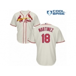 Men's Majestic St. Louis Cardinals #18 Carlos Martinez Authentic Cream Alternate Cool Base MLB Jersey