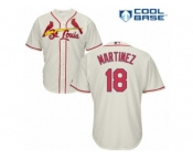 Men's Majestic St. Louis Cardinals #18 Carlos Martinez Authentic Cream Alternate Cool Base MLB Jersey