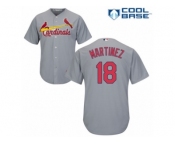 Men's Majestic St. Louis Cardinals #18 Carlos Martinez Authentic Grey Road Cool Base MLB Jersey