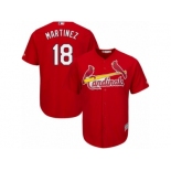 Men's Majestic St. Louis Cardinals #18 Carlos Martinez Authentic Red Alternate Cool Base MLB Jersey