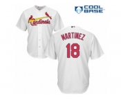 Men's Majestic St. Louis Cardinals #18 Carlos Martinez Authentic White Home Cool Base MLB Jersey