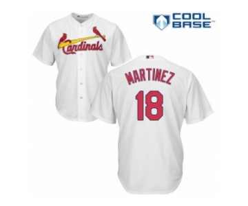 Men's Majestic St. Louis Cardinals #18 Carlos Martinez Authentic White Home Cool Base MLB Jersey