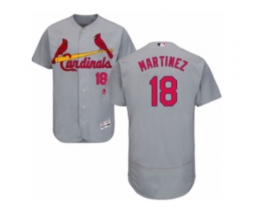 Men's Majestic St. Louis Cardinals #18 Carlos Martinez Grey Flexbase Authentic Collection MLB Jersey