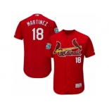 Men's Majestic St. Louis Cardinals #18 Carlos Martinez Red Flexbase Authentic Collection MLB Jersey