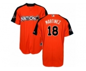 Men's Majestic St. Louis Cardinals #18 Carlos Martinez Replica Orange National League 2017 MLB All-Star MLB Jersey