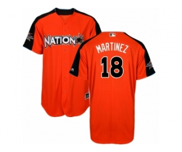 Men's Majestic St. Louis Cardinals #18 Carlos Martinez Replica Orange National League 2017 MLB All-Star MLB Jersey