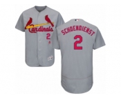 Men's Majestic St. Louis Cardinals #2 Red Schoendienst Grey Flexbase Authentic Collection MLB Jersey