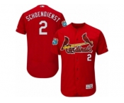 Men's Majestic St. Louis Cardinals #2 Red Schoendienst Red Flexbase Authentic Collection MLB Jersey