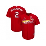 Men's Majestic St. Louis Cardinals #2 Red Schoendienst Replica Red Alternate Cool Base MLB Jersey