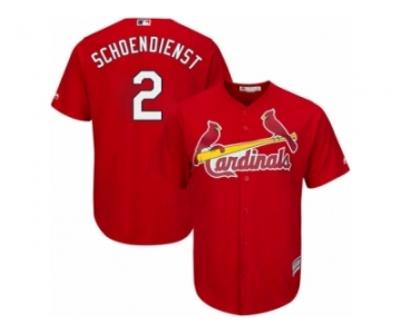 Men's Majestic St. Louis Cardinals #2 Red Schoendienst Replica Red Alternate Cool Base MLB Jersey