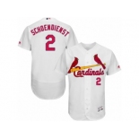 Men's Majestic St. Louis Cardinals #2 Red Schoendienst White Flexbase Authentic Collection MLB Jersey