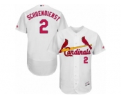 Men's Majestic St. Louis Cardinals #2 Red Schoendienst White Flexbase Authentic Collection MLB Jersey