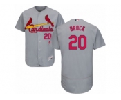 Men's Majestic St. Louis Cardinals #20 Lou Brock Grey Flexbase Authentic Collection MLB Jersey