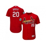 Men's Majestic St. Louis Cardinals #20 Lou Brock Red Flexbase Authentic Collection MLB Jersey