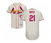 Men's Majestic St. Louis Cardinals #21 Brandon Moss Cream Flexbase Authentic Collection MLB Jersey