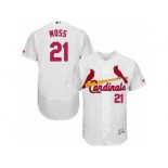 Men's Majestic St. Louis Cardinals #21 Brandon Moss White Flexbase Authentic Collection MLB Jersey