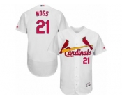 Men's Majestic St. Louis Cardinals #21 Brandon Moss White Flexbase Authentic Collection MLB Jersey