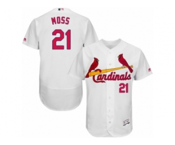 Men's Majestic St. Louis Cardinals #21 Brandon Moss White Flexbase Authentic Collection MLB Jersey