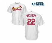 Men's Majestic St. Louis Cardinals #22 Mike Matheny Authentic White Home Cool Base MLB Jersey