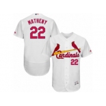 Men's Majestic St. Louis Cardinals #22 Mike Matheny White Flexbase Authentic Collection MLB Jersey