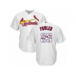 Men's Majestic St. Louis Cardinals #25 Dexter Fowler Authentic White Team Logo Fashion Cool Base MLB Jersey