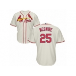 Men's Majestic St. Louis Cardinals #25 Mark McGwire Authentic Cream Alternate Cool Base MLB Jersey