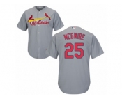 Men's Majestic St. Louis Cardinals #25 Mark McGwire Authentic Grey Road Cool Base MLB Jersey