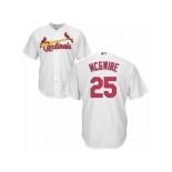 Men's Majestic St. Louis Cardinals #25 Mark McGwire Authentic White Home Cool Base MLB Jersey