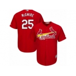 Men's Majestic St. Louis Cardinals #25 Mark McGwire Replica Red Alternate Cool Base MLB Jersey