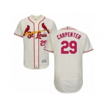 Men's Majestic St. Louis Cardinals #29 Chris Carpenter Cream Flexbase Authentic Collection MLB Jersey