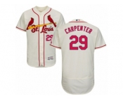 Men's Majestic St. Louis Cardinals #29 Chris Carpenter Cream Flexbase Authentic Collection MLB Jersey