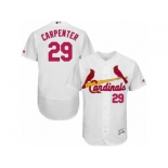 Men's Majestic St. Louis Cardinals #29 Chris Carpenter White Flexbase Authentic Collection MLB Jersey