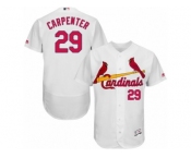 Men's Majestic St. Louis Cardinals #29 Chris Carpenter White Flexbase Authentic Collection MLB Jersey