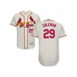 Men's Majestic St. Louis Cardinals #29 Vince Coleman Cream Flexbase Authentic Collection MLB Jersey