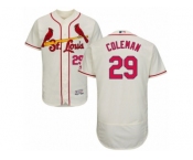 Men's Majestic St. Louis Cardinals #29 Vince Coleman Cream Flexbase Authentic Collection MLB Jersey